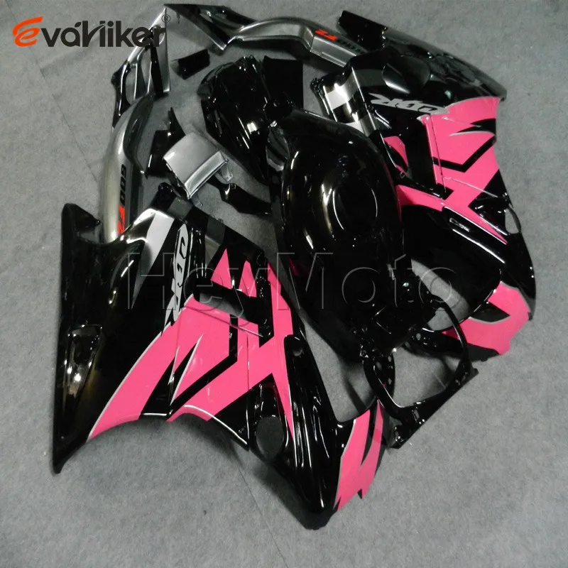 

ABS Plastic Bodywork Set for CBR600F2 1991 1992 1993 1994 pink black CBR 600 F2 91 92 93 94 ABS Plastic motorcycle fairing