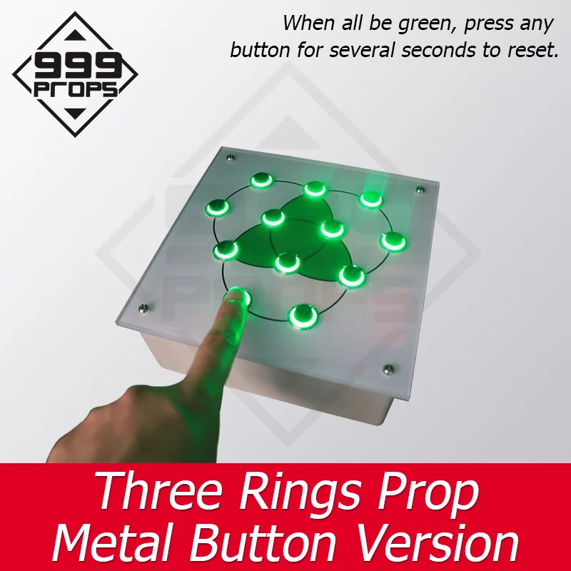 ER Props Three Rings prop Real life room escape make the middle 6 buttons in green and outside be red escape room elements