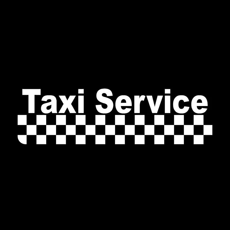 YJZT 15.8*4.5CM Fashion TAXI SERVICE Magnet Vinyl Car Sticker Car-styling Decals Black/Silver S8-1676