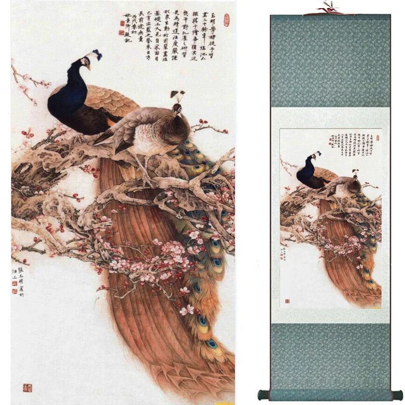 

Birds on the tree Painting Home Office Decoration Chinese scroll painting birds painting birds and flower painting2018062908