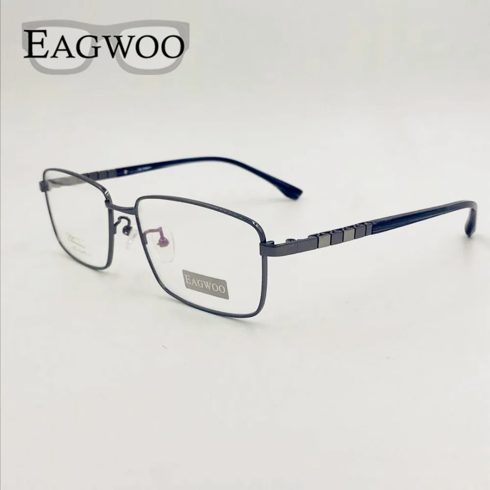 Men Pure Titanium Eyeglasses Frame Big Full Rim Flexible Optical Frame Prescription Big Spectacle Wide Face Suitable 01012