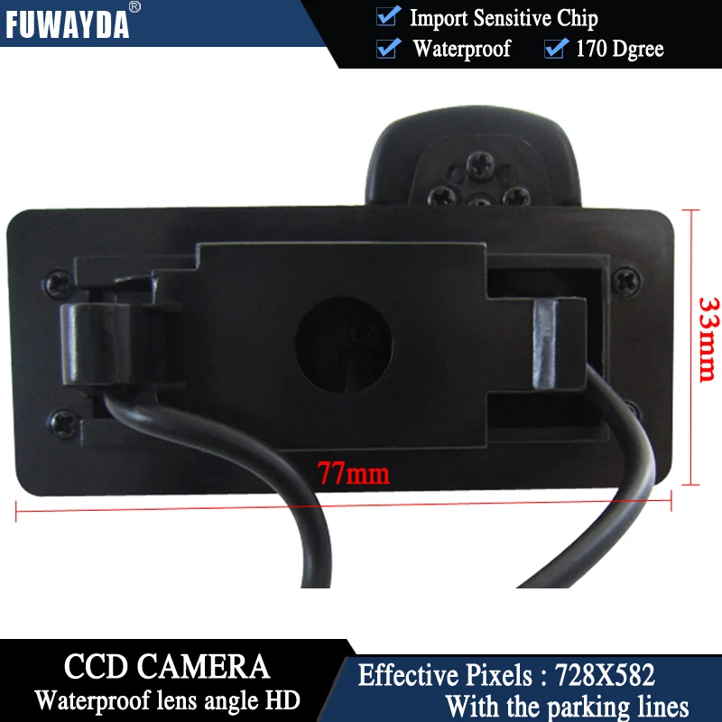 FUWAYDA Color CCD Chip Car Rear View Camera for Nissan Maxima Cefiro Teana Paladin Tiida Sylphy+4.3 Inch rearview Mirror Monitor