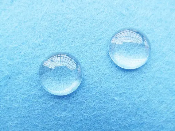 250pcs 12mm Round Clear/Transparent Glass Cabochons/Cover Cabs,Pendants Domed for Photos,Cabochons, or Art,For Base Setting Tray