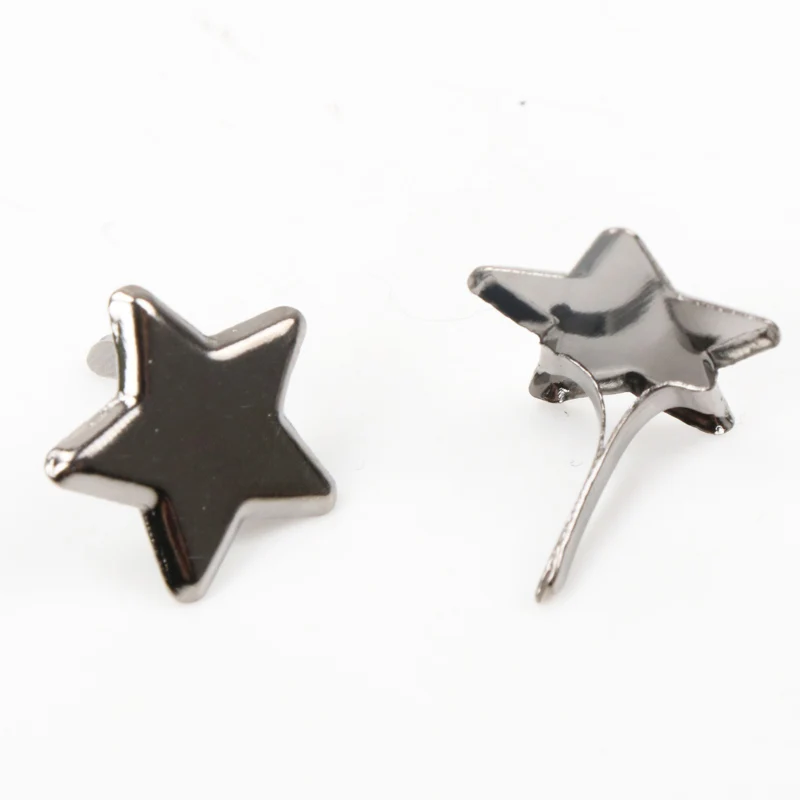 14mm 50 peças bichinhos de metal misto estrelas cravos enfeite de scrapbooking artesanato fecho de presilha decoração