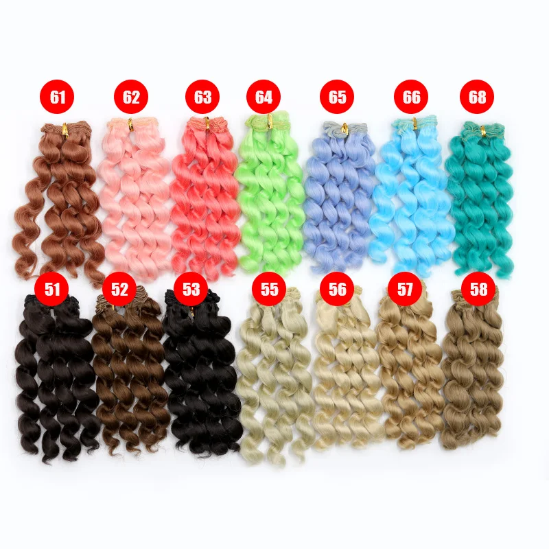 Msiredoll  bjd wig Accessories 1piece 15*100CM doll hair for 1/3 1/4 1/6 1/12  Curly doll hair bjd wig diy  Free shipping