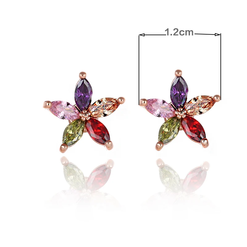 GMGYQ Fashion Jewelry 2018 White Water Drop Oorbellen Cubic Zircon Earings Stud Voor Vrouwen Aretes De Mujer Small Gifts