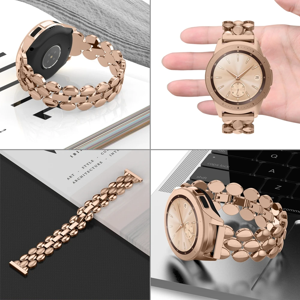 TOYOUTHS Metal Stainless Steel Band for Samsung Galaxy Watch 4&5 40mm 44mm 20mm Luxury Strap for Watch5 Pro 45mm/Active 2