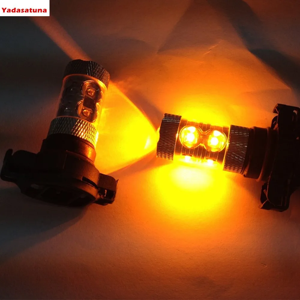 2Pcs New PSY24W 50W Amber Cree XBD Chips LED Upgrade Indicator Light Bulbs/Front Turn Signal Fog DRL Lights Canbus*** UNIVERSAL