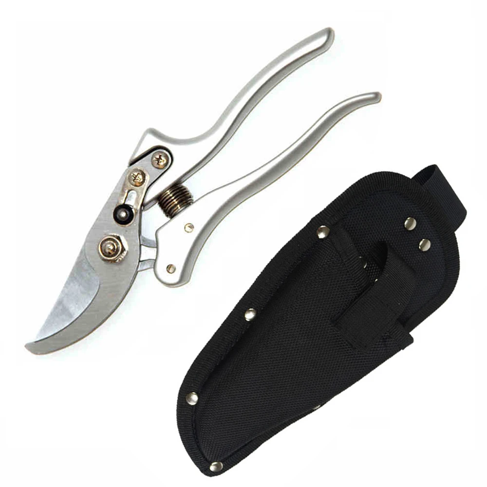 8-inch Pruning Shears Bypass Garden Tool Hand Pruner Metal handle with a sheath