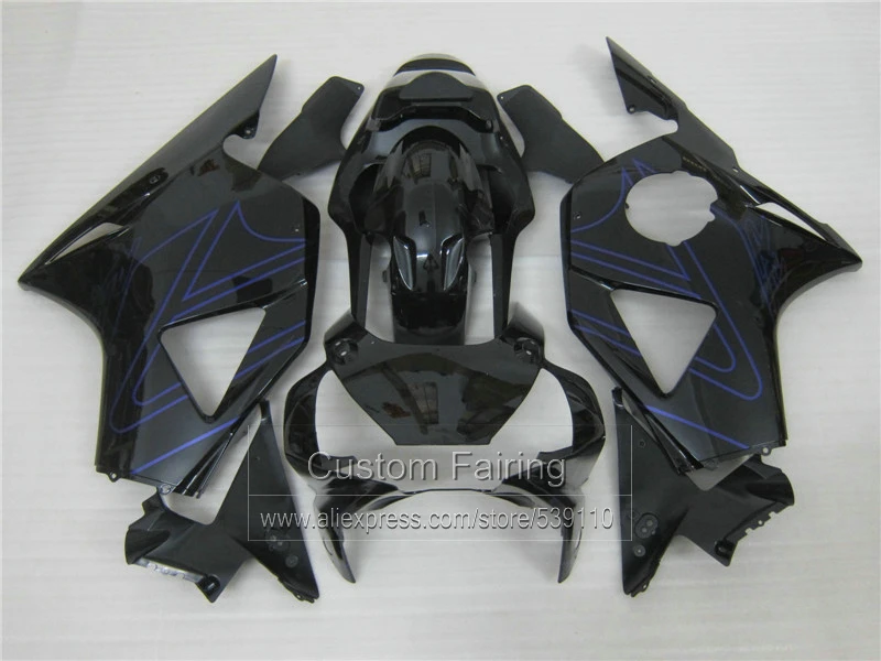 High quality motorcycle fairing kit for Honda CBR954RR 02 03 black blue fairings set CBR954RR 2002 2003 BM26