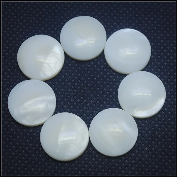 20PCS Wholesale White Mother Of Pearl Cabochons Shell Bracelet Making Round Shape Finger Rings 8MM 10MM 12MM 14MM 25MM