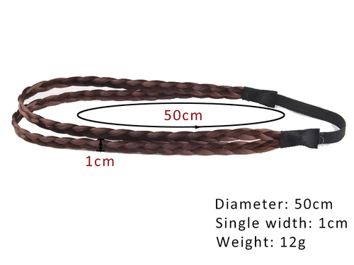 Imagen 2 del producto Accesorios para el cabello de moda europea y americana, peluca trenzada con doble giro elástico y personalidad, diadema trenzada