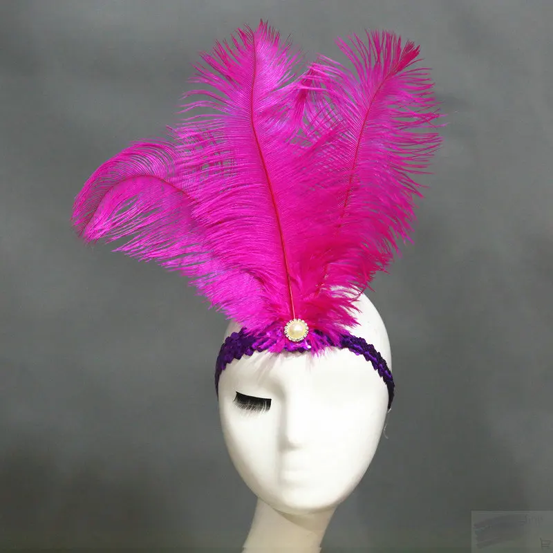 Halloween costumes cosplay stage fashion show carnival costume Latin American headdress Indian ostrich cosplay feather headpiece