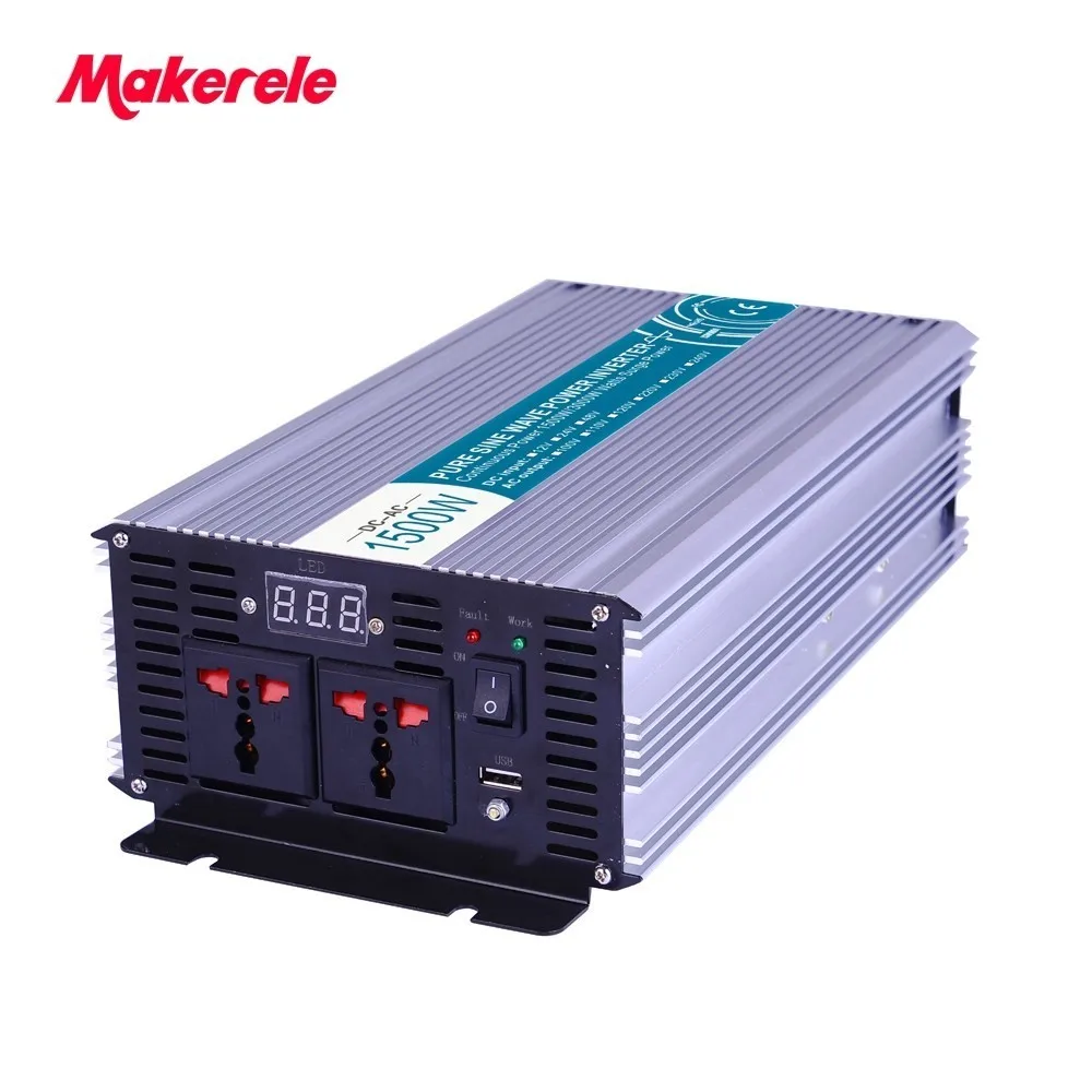 1500W Power Inverter Car Vehicle USB DC12/24/48V to AC110/220V Power Inverter Adapter Converter With 5V USB Phone Charger in-car