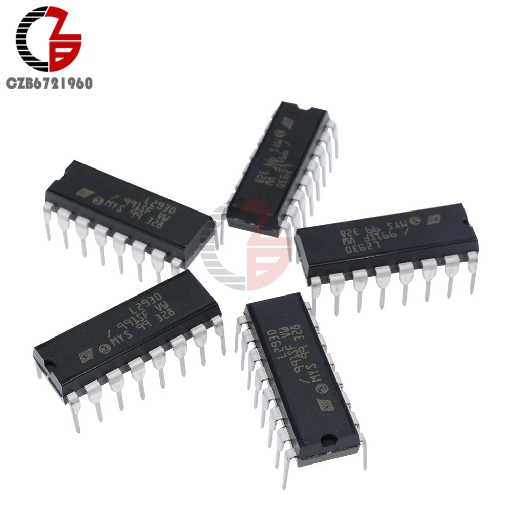 L293D Stepper Motor Driver PUSH-PULL FOUR CHANNEL MOTOR DRIVER IC 36V 600mA 5pcs DIY Driver Module kit