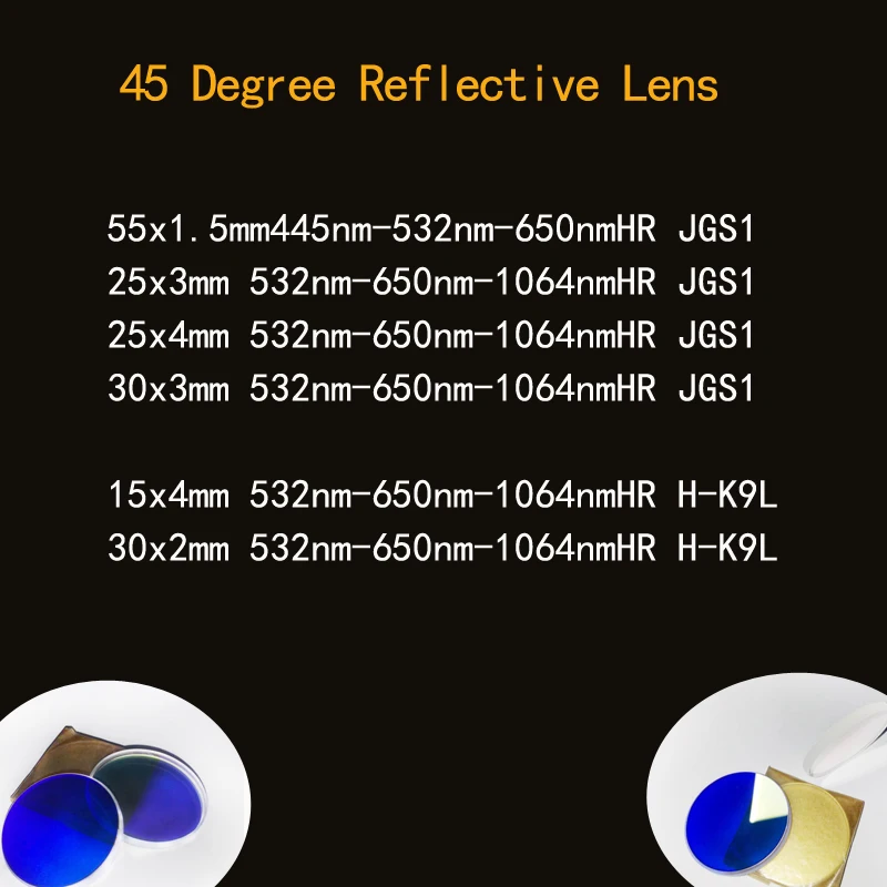 Imagem -05 - Weimeng Laser Espelho Reflexivo Lente Óptica 532 650 1064nm & 445 532 650nm Jgs1 para o Braço de Guia de Luz de Instrumento Cosmético