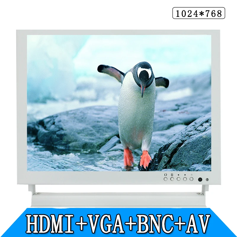 

8 inch industrial safety monitoring computer LCD monitor display BNC AV VGA HDMI metal