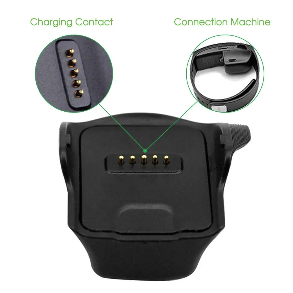 Charger Cradle Charging Dock Desktop for Samsung Gear Fit R350 Smart Watch Black (Samsung Galaxy Gear R350)