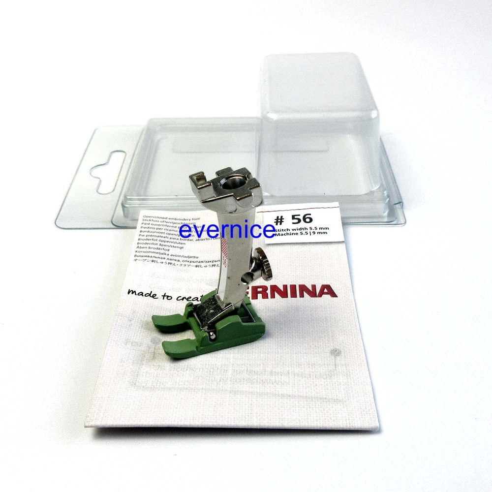 

Подлинное антипригарное покрытие Bernina открытая лапка для вышивки #0084807400 (56N) новая стильная машина