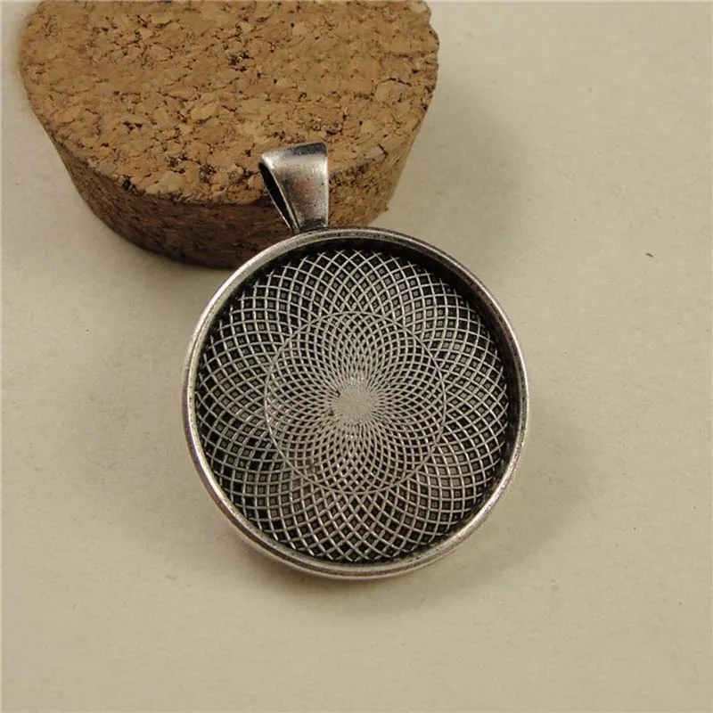 10pcs/lot 25mm Gold Silver Color Necklace Pendant Setting Cabochon Cameo Base Tray Bezel Blank Fit Round Cabochons Base DIY - Image 5