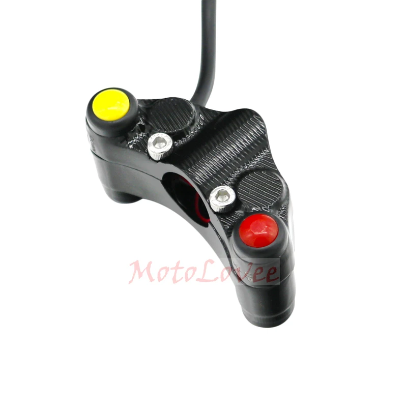 MotoLovee Motorcycle Switch Motorbike Handlebar Switches Headlight Indicator Horn Aluminum Universal Scooter Multifunction DIY