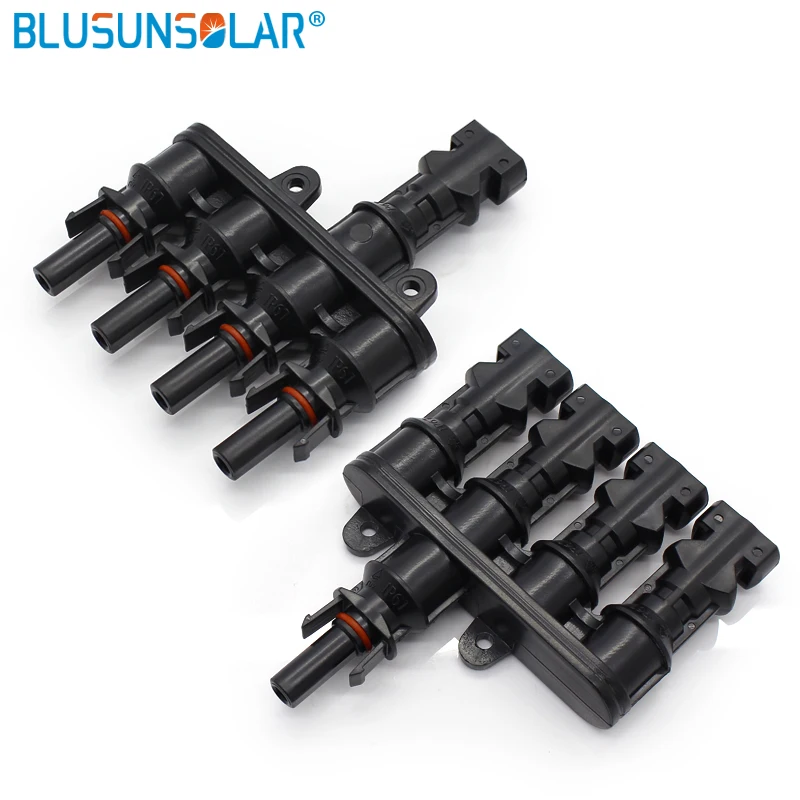 

50Pairs /Lot Waterproof IP67 Connector 4 in 1 T Branch Connector TUV Approve For Solar System