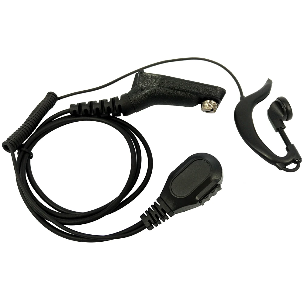 Curve Earpiece Headset Mic for Motorola XIR P8268 P8260 P8200 APX4000 APX2000 APX6000 XPR6300 MTP6550 Walkie Talkie Ear Hook