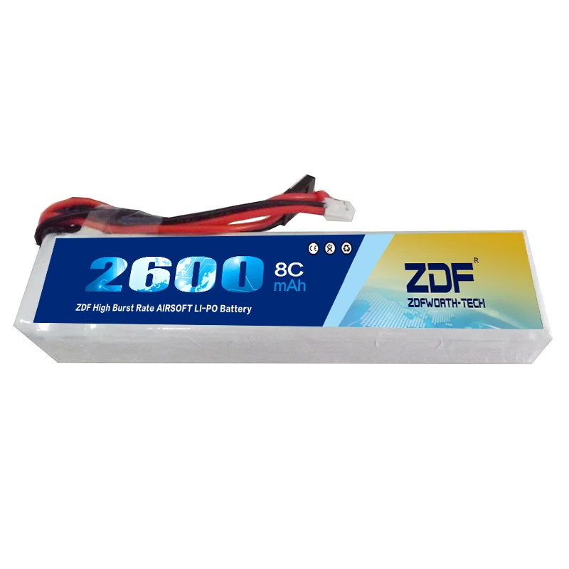 ZDF 11.1V 2600Mah 8C Li-po Battery for FS-TH9x JR Devo MC6 AT9 WFT09 Remont Control