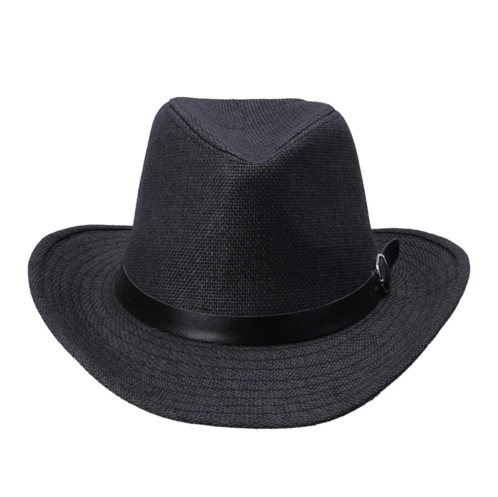 LNPBD Kimisohand New Hot Fashion 6 Colors Summer Men Straw Hat Cowboy Hat Men\'s Fashion Hot Sale