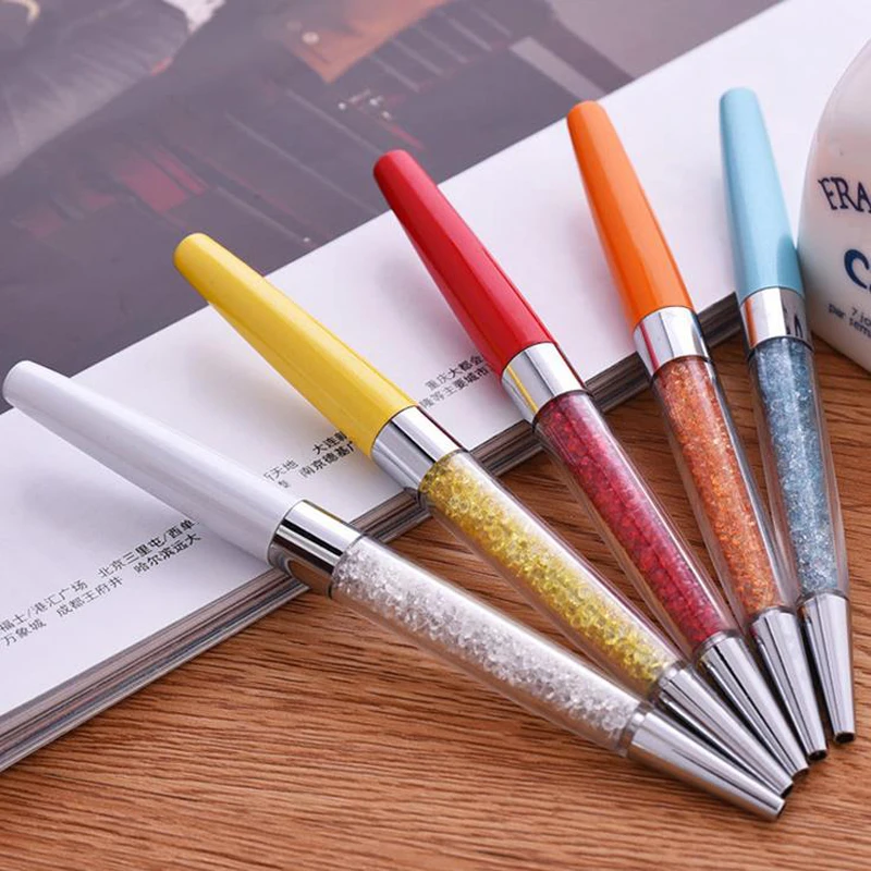 

Wholesale 50pcs/box Crystal Ballpoint Rolling Pen Ball Pen office and school supplies Novelty as Gift