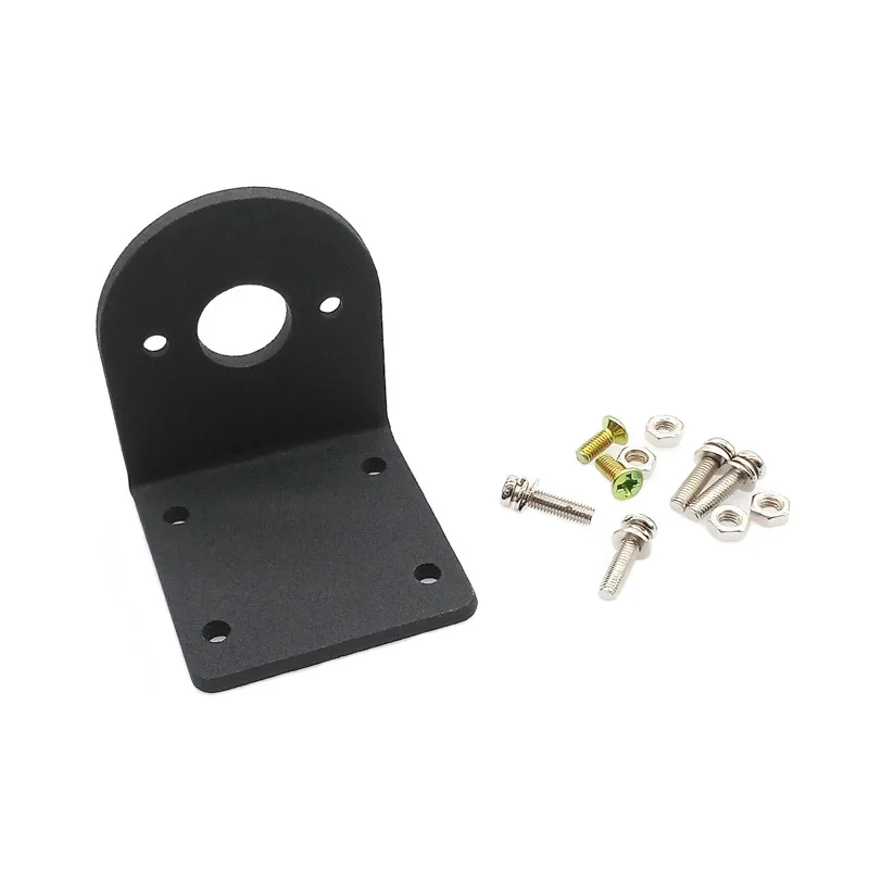 38ZYTD Bracket 555 Motor Bracket 550/545/555 DC Motor Black L Shape Aluminum Alloy Fixed Support Mounting Bracket