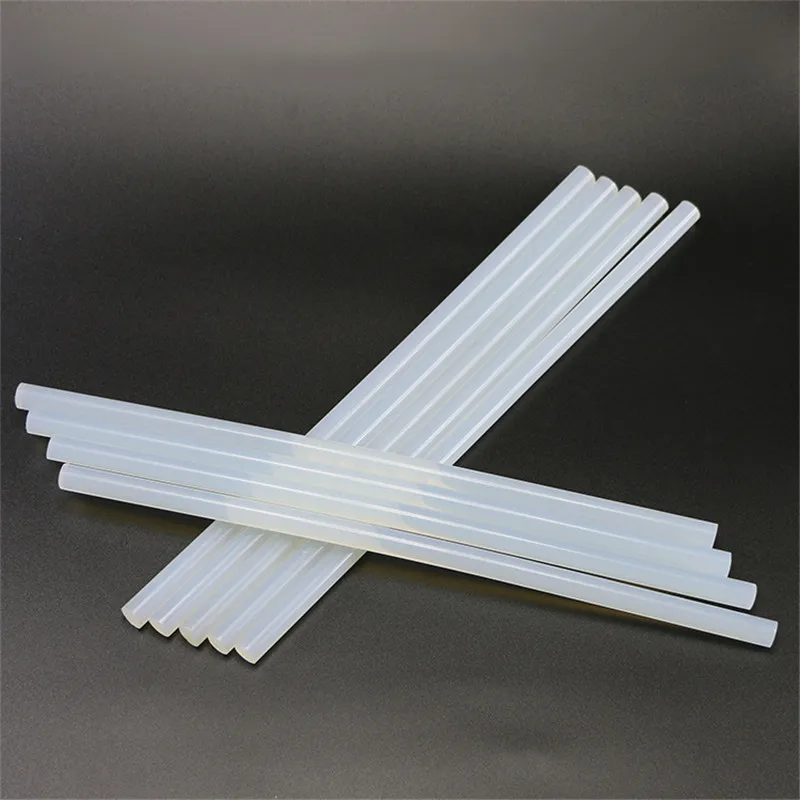 10pcs 7x260mm Hot Melt Transparent Plastic Glue Sticks Adhesive Home Power Heat Pistol Tool Accessories Make Jewelry Crafts Toys