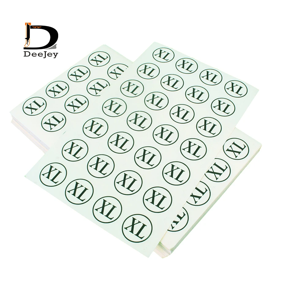 25 مللي متر مستديرة واضحة حجم ملصق للملابس وسم اكسسوارات شفافة التسمية العلامات ملصقات XS S M L XL XXL 810 قطعة