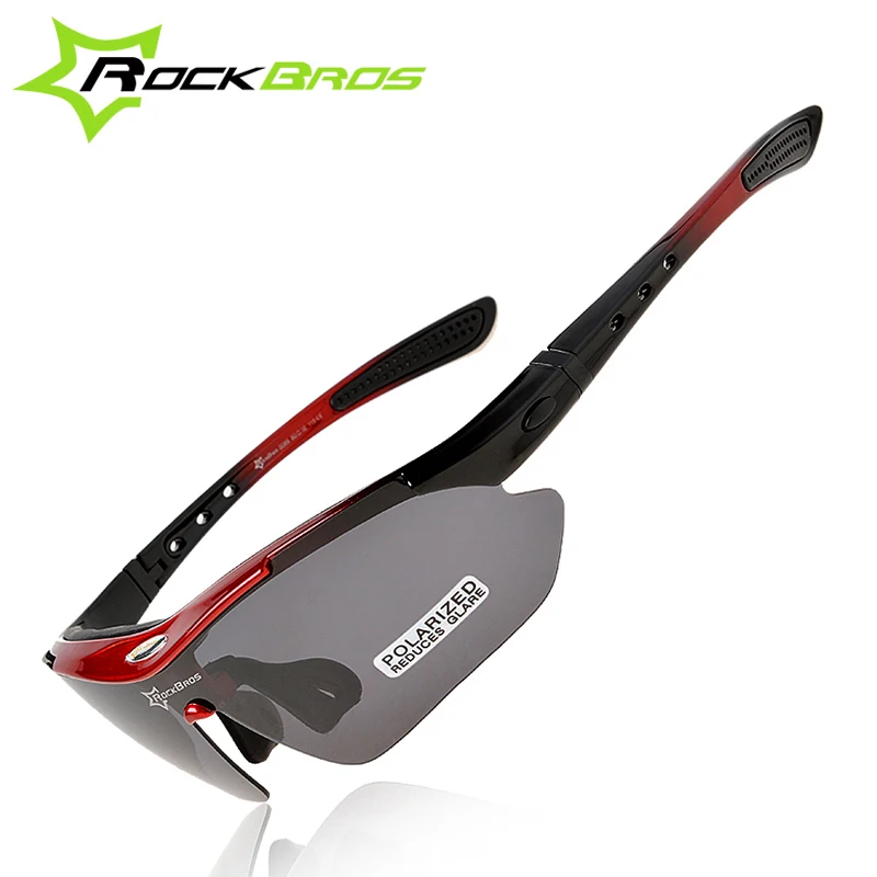 RockBros Outdoor Sports Hiking Bicycle ciclismo Bike Sunglasses Polarized Cycling Sun Glasses TR90 Goggles Eyewear 5 Lens