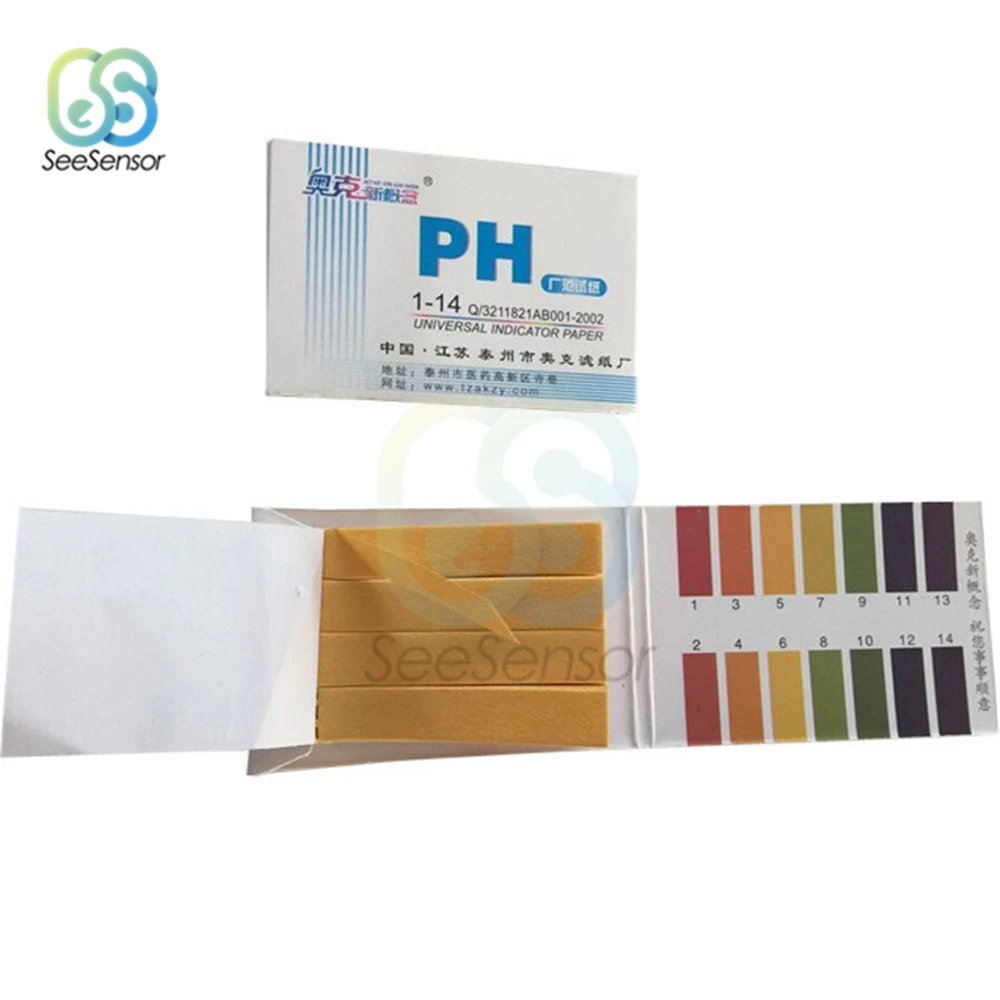 80 Strips PH Test Strip Full Range Alkaline Acid 1-14 Litmus Test Paper Aquarium Pond Water Testing PH Litmus Paper