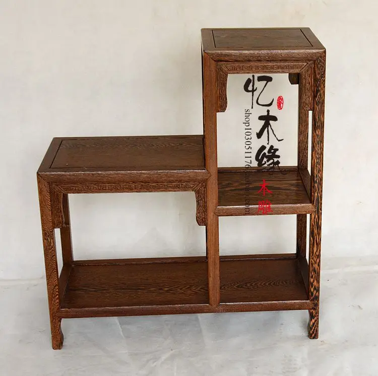 

Dongyang mahogany furniture wood a few flower bonsai frame wooden frame level phone vase