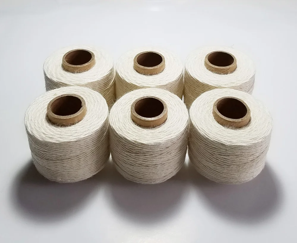 High Tenacity 100% Natural linen thread string thread 100m/roll 3ply Twine Cord rope