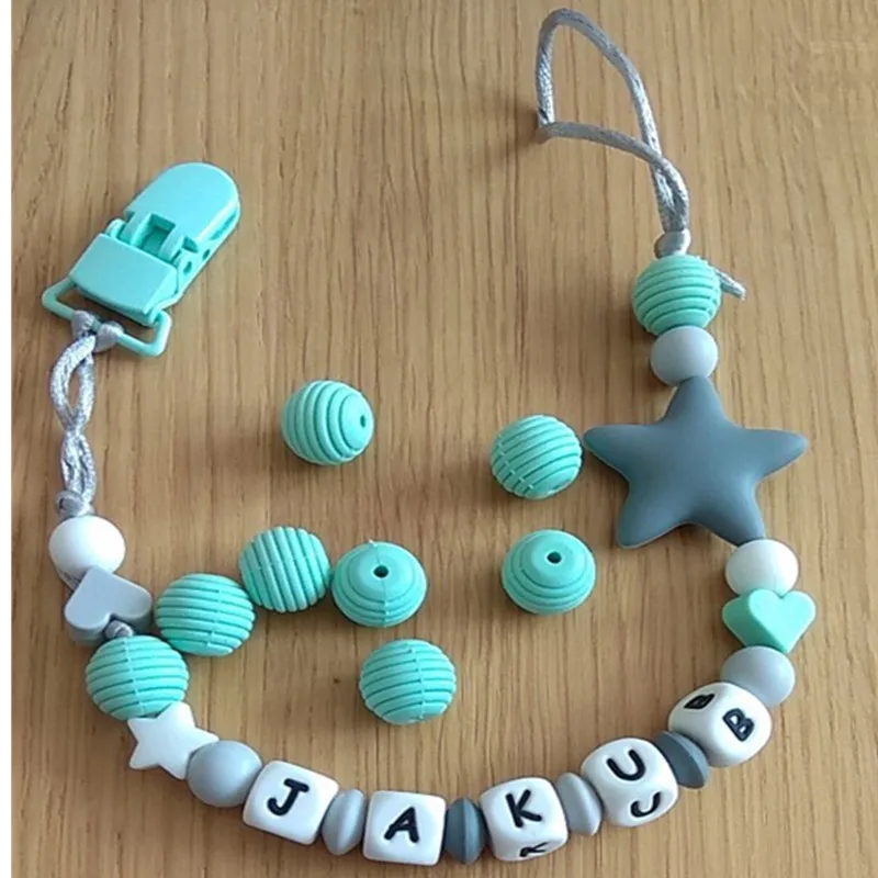 Chenkai 100pcs 15mm Silicone Heart Teether Beads DIY Baby Chewing Nursing Sensory Jewelry Teethering Toy Making Beads