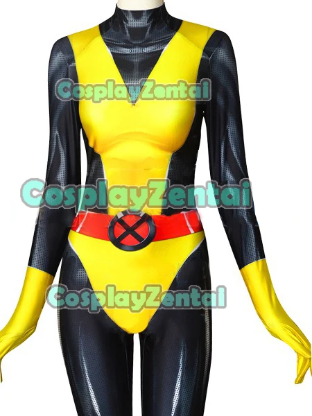 2018 Kitty Pryde DyeSub Printing Spandex Superhero Costume Cosplay Zentai Suit for Halloween