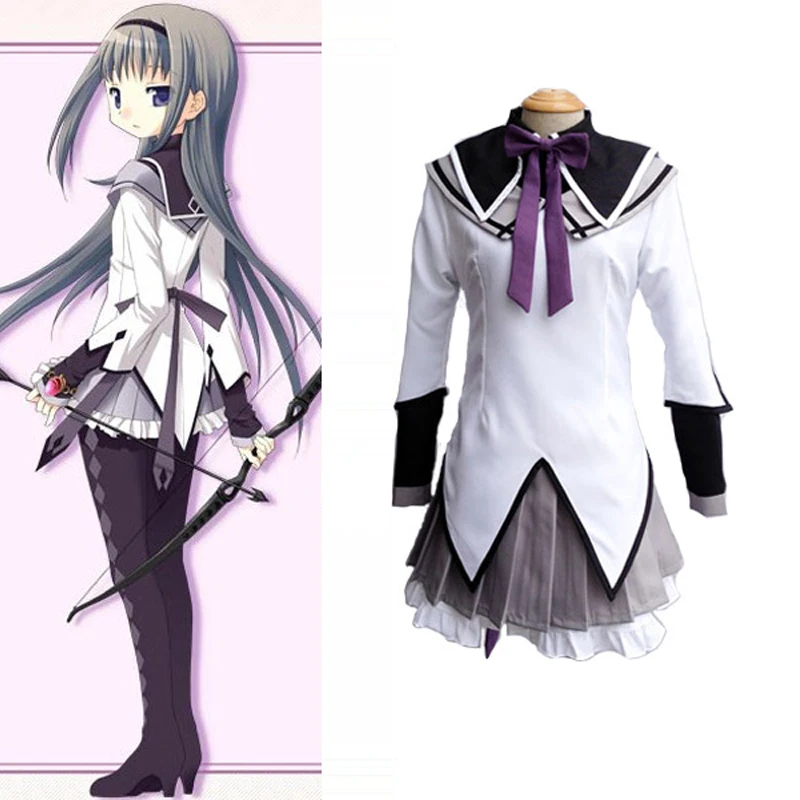 

Anime Puella Magi Madoka Magica Akemi Homura Cosplay Uniform Suit Full Set Women Girl Halloween Party Costumes Dress Custom-made