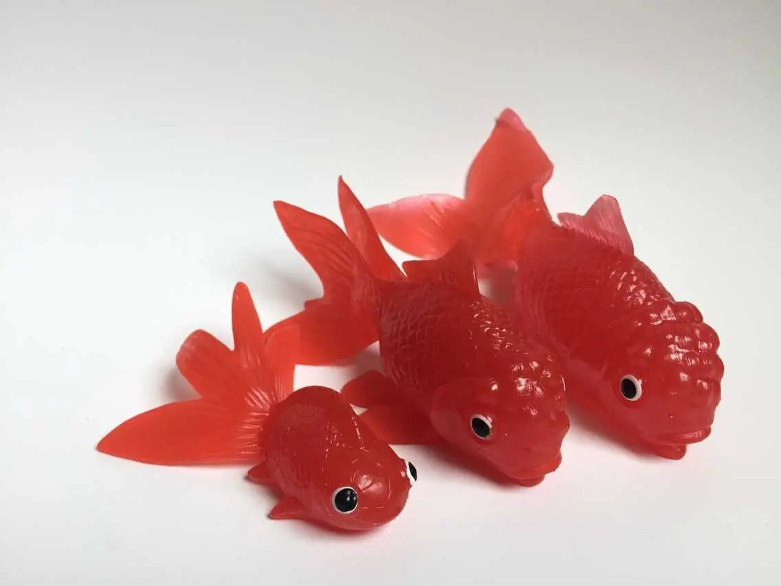 30PCS/lot Simulation goldfish medium-sized fishing goldfish fishing fish play soft water soft toy