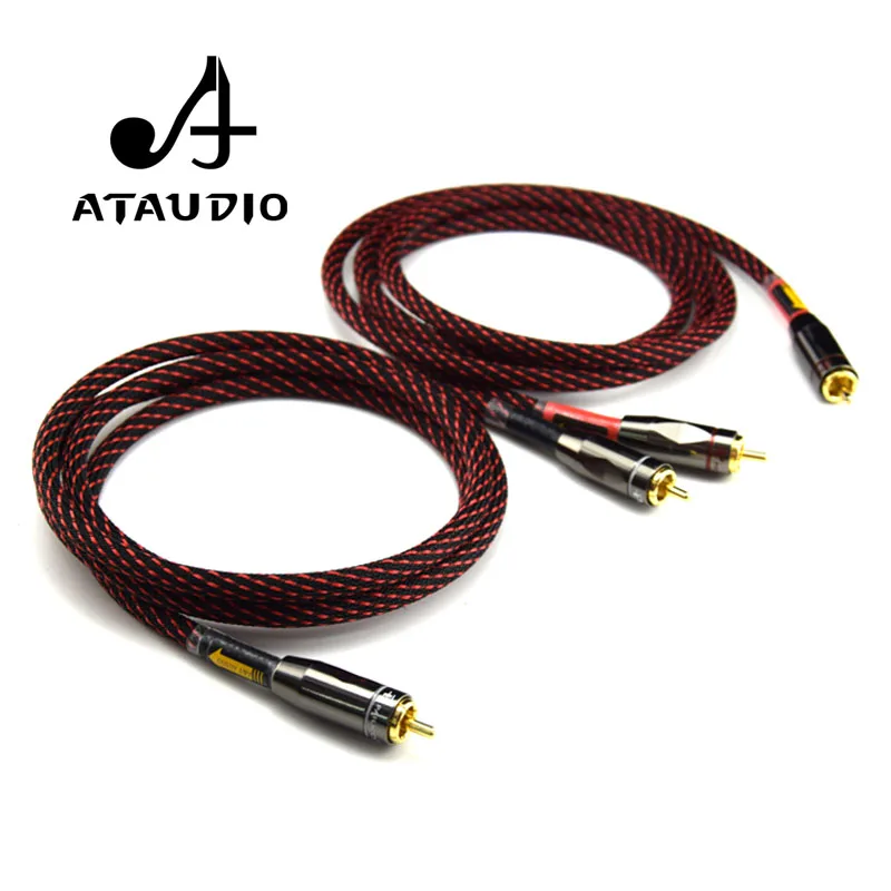 ATAUDIO 1 Pair Canare Hifi Rca Cable  Hifi Professional Amplifier RCA  Wire Thickened Wall Connector  1m 2m 3m