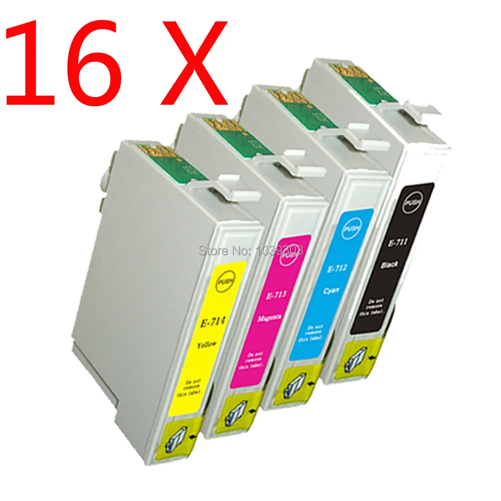 

16 PK T0715 Ink Cartridges Compatible Epson For stylus SX600FW SX610FW BX300F BX310FN BX600FW BX610FW Inkjet Printer