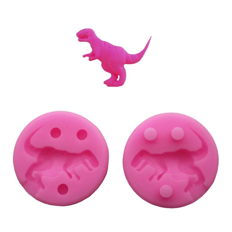 3D Dinosaur mold Tyrannosaurus rex cartoon liquid silicone mold soap Fondant cake decoration biscuits clay kitchen baking tools