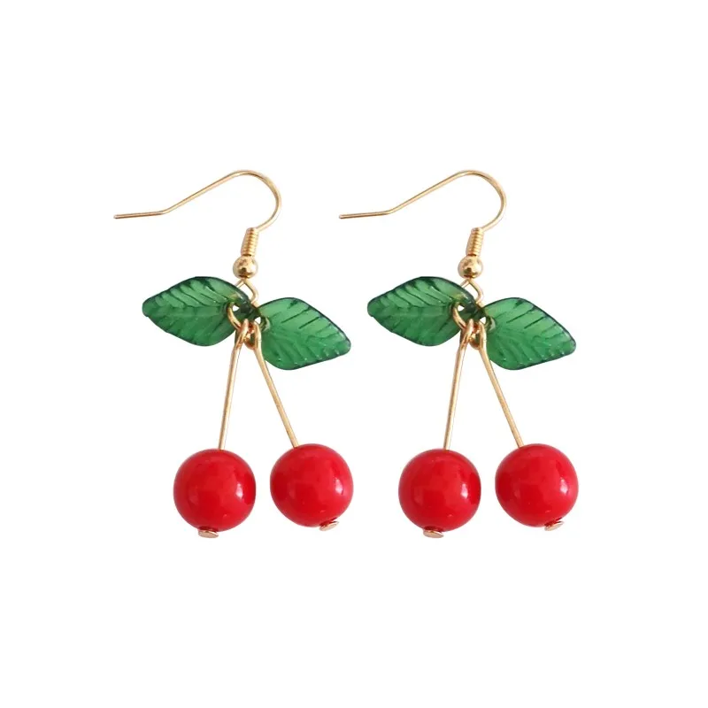 Cherry earrings female cute joker of fruit eardrop Girls fashion woman earrings fine jewelry accessories earrings dangle earring image 2
