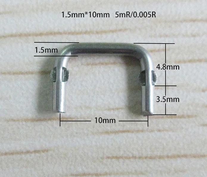 50 stücke Konstantan widerstand 1.5*10 * 4-12milliohm konstantan draht widerstand draht durchmesser 1,5 probenahme widerstand wert 0,004 Rohm/4MR