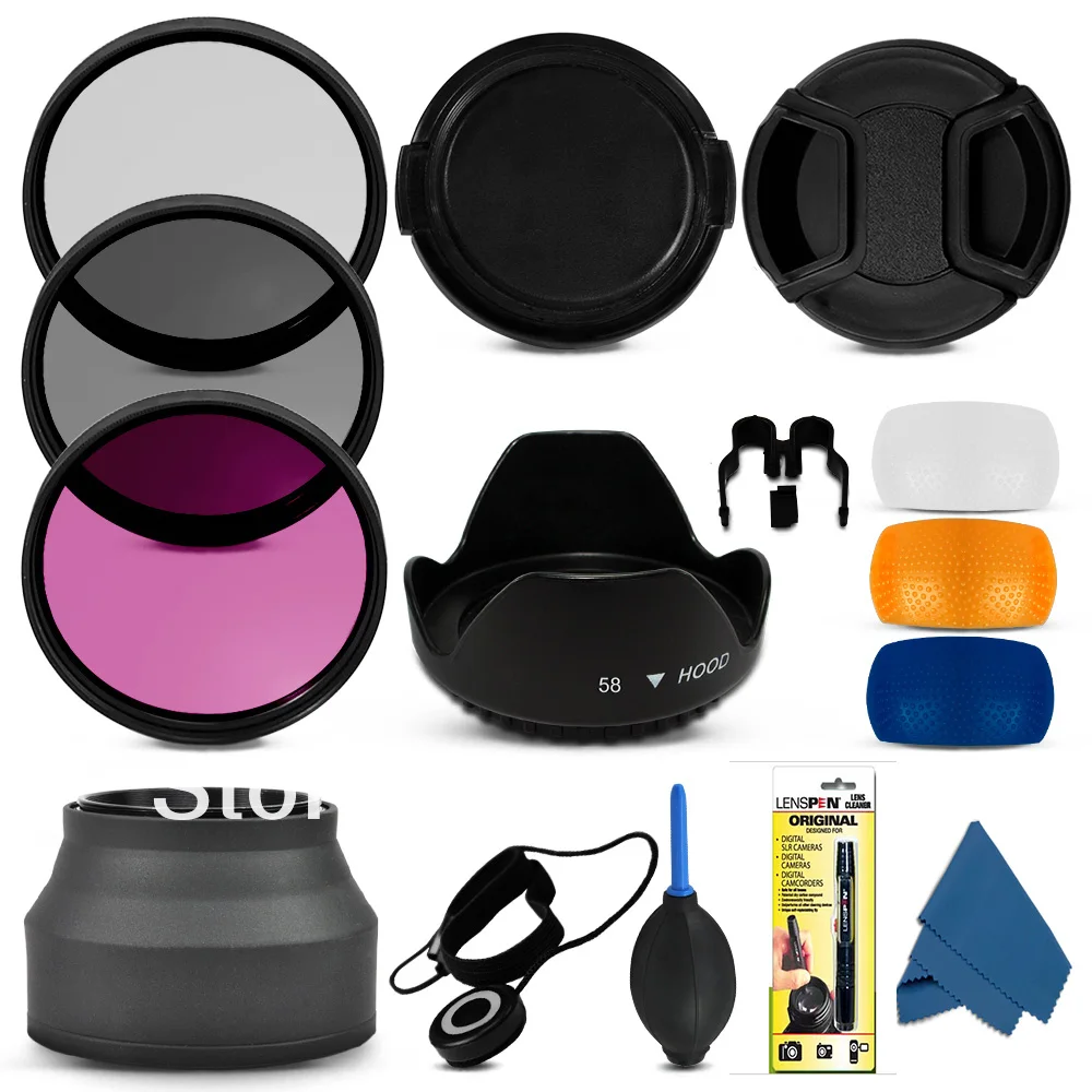 

Professional camera lens filter 52MM Filter CPL+UV +fld + Lens Hood + Cap + Cleaning Kit for nikon 18-55 50f1.8 d3100 5100 5200