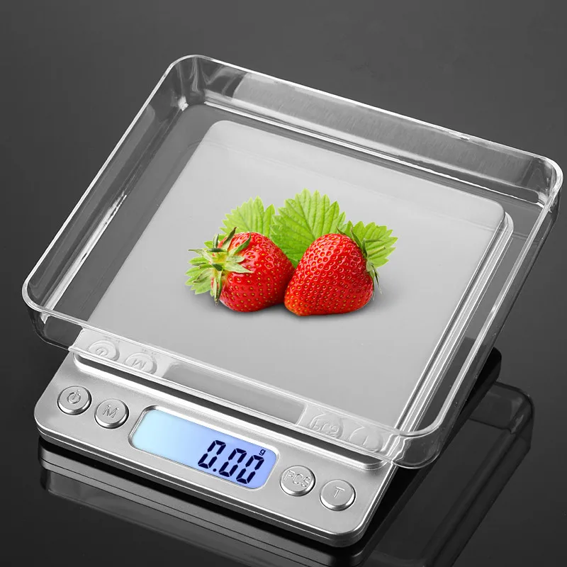 2000g/0.1g Digital Kitchen Scales Portable Electronic Scales Pocket LCD Precision Jewelry Scale Weight Balance Kitchen Tools