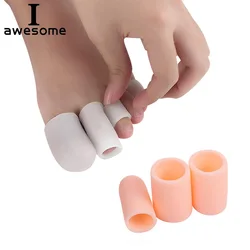 1 Pair Silicone Gel Toe Sleeves Separators Finger Tube Insole Protector Foot Caps Protector Feet Finger Toe Protector Insert