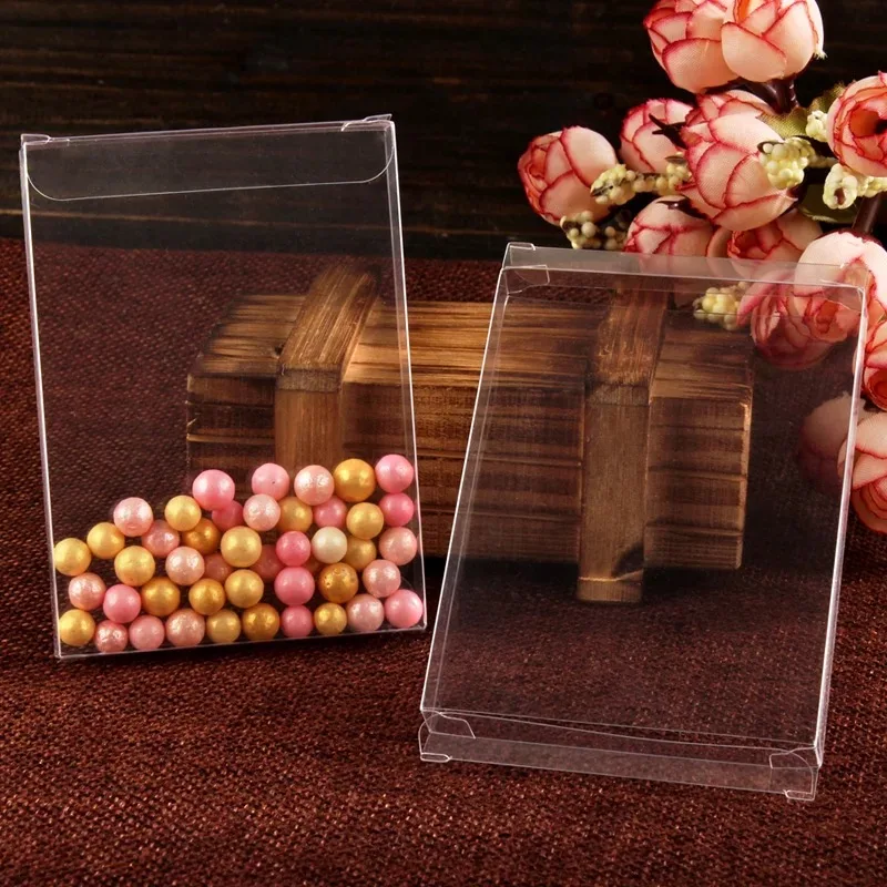 Size:7*7*3cm, large clear plastic pvc box , clear macaron packaging , wedding pvc box